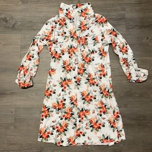 Super soft white floral dress (medium)